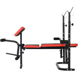 Halterbank - tot 110 kg - verstelbaar - zwart