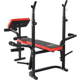 Halterbank - tot 110 kg - verstelbaar - zwart