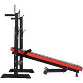 Halterbank - tot 110 kg - zachte bekleding - zwart