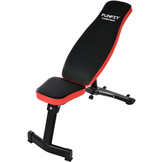 Halterbank - opvouwbaar - verstelbaar - tot 110 kg - zwart, rood