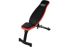Halterbank - opvouwbaar - verstelbaar - tot 110 kg - zwart, rood