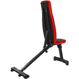 Halterbank - opvouwbaar - verstelbaar - tot 110 kg - zwart, rood