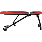 Halterbank - opvouwbaar - verstelbaar - tot 110 kg - zwart, rood