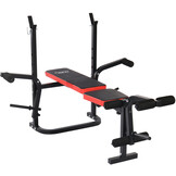 Halterbank - 4-staps rugleuningverstelling - tot 110 kg - zwart
