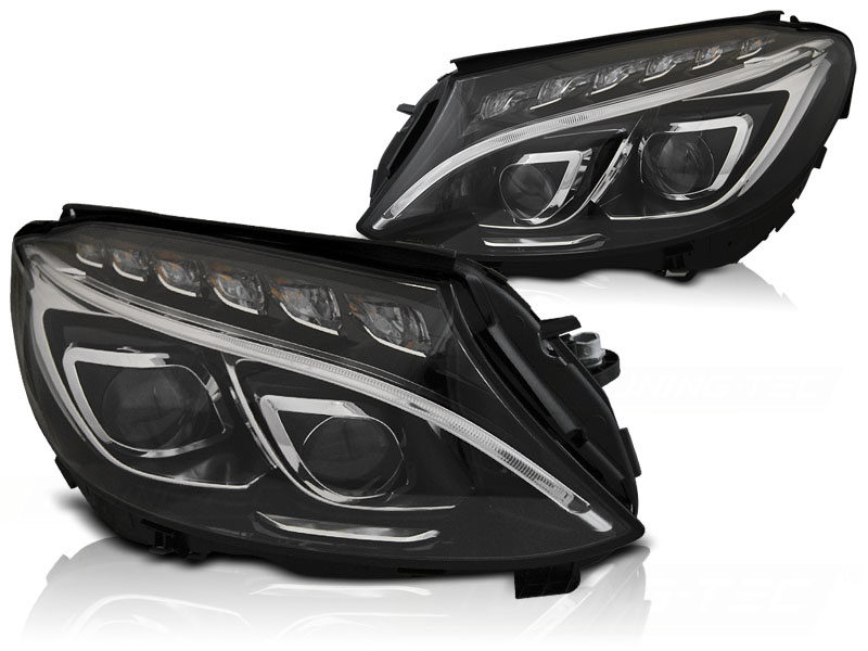 Koplampen MERCEDES W205 14-18 DRL - zwart