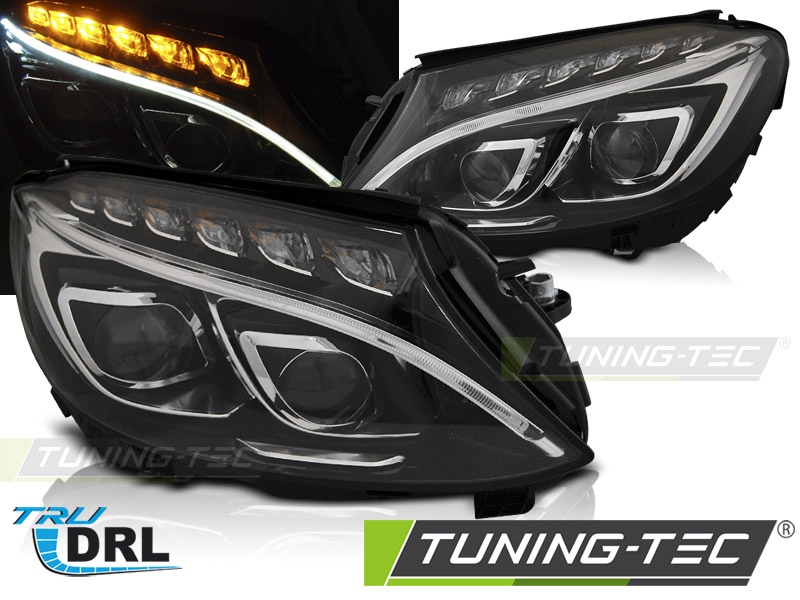 Koplampen MERCEDES W205 14-18 DRL - zwart