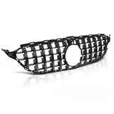 Grille geschikt voor MERCEDES W205 14-18 - GTR look - glanzend zwart