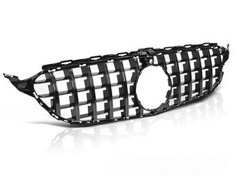 Grille MERCEDES W205 14-18 - GTR look - glanzend zwart