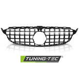 Grille geschikt voor MERCEDES W205 14-18 - GTR look - glanzend zwart