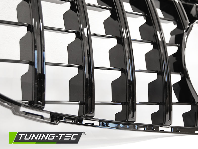 Grille geschikt voor MERCEDES W205 14-18 - GTR look - glanzend zwart