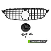 Grille geschikt voor MERCEDES W205 14-18 - GTR look - glanzend zwart