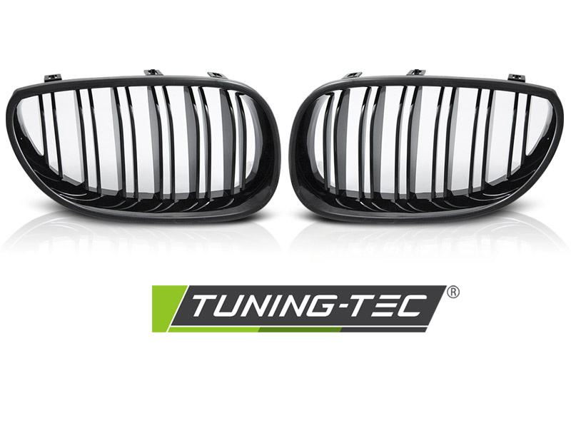 Grille geschikt voor BMW E60 / E61 03-10 - sport stijl - glanzend zwart