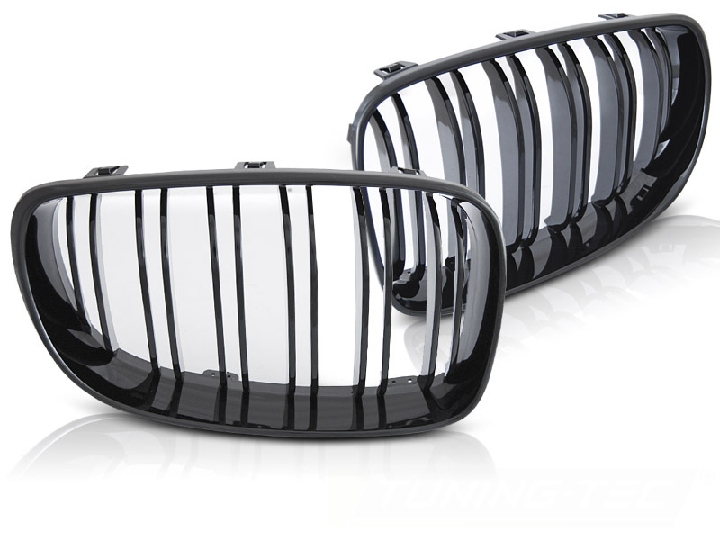 Grille geschikt voor BMW E87/81/82/88 07-11 - sport stijl - glanzend zwart