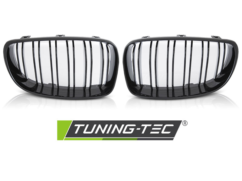 Grille geschikt voor BMW E87/81/82/88 07-11 - sport stijl - glanzend zwart