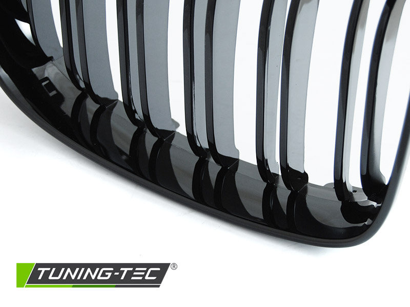 Grille geschikt voor BMW E87/81/82/88 07-11 - sport stijl - glanzend zwart