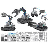 Bouwpakket - 19,5cm - 3in1 rupsgraafmachine - 168 bouwelementen