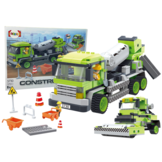 Bouwset - betonmixer - 41x31x7cm - 369 delig - groen