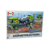 Bouwset - betonmixer - 41x31x7cm - 369 delig - groen