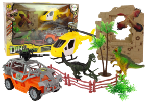 Dinosaurus Speelgoed - jurassic set - met voertuigen - 9 delig
