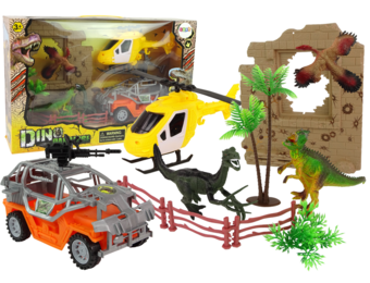 Dinosaurus Speelgoed - jurassic set - met voertuigen - 9 delig