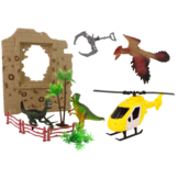 Dinosaurus Speelgoed - jurassic set - met voertuigen - 9 delig