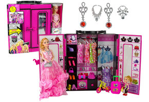 Modepop - met kind en kledingkast incl. kleding en accessoires
