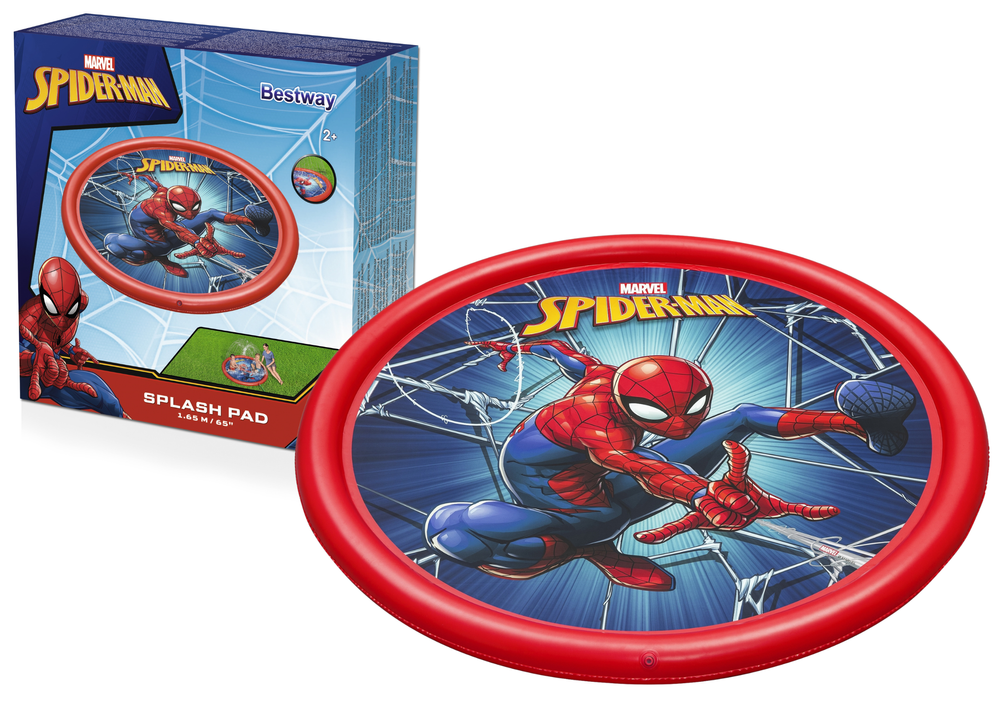 Waterspeelmat - Spider-Man - Ø 165cm - opblaasbaar - rood blauw