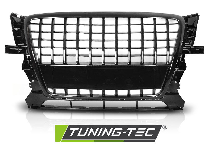 Grille voor AUDI Q5 2008-09/2012 - sport stijl - glanzend zwart