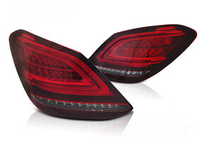 Achterlichten geschikt voor MERCEDES C-klasse W205 sedan 2014-2018 - LED - rood wit