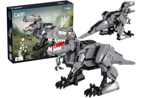 Bouwset - CaDA - Tyrannosaurus Rex - 701 bouwstenen - grijs