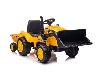 Elektrische kinderauto - traktor met aanhanger - 146x58x59cm