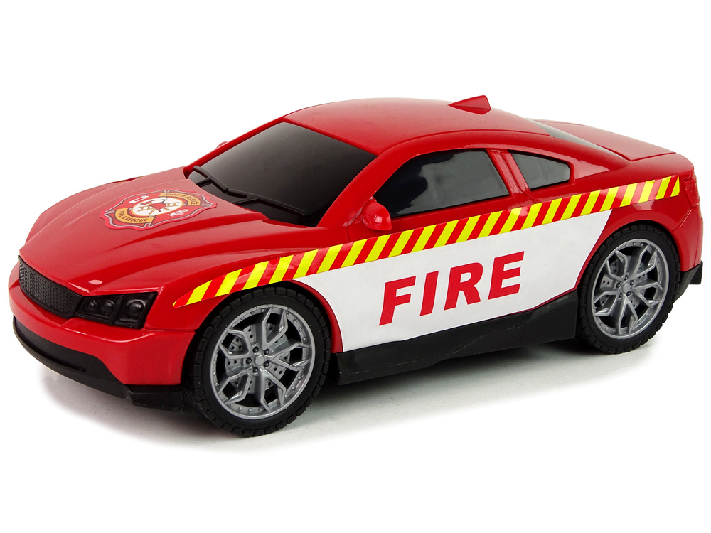 Brandweerauto speelgoed - 62x10x17cm - met helikopter en auto