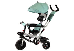 Driewieler met duwstang - en zonnekap - 85x50x105 cm - mint