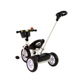Driewieler met duwstang - 95x48x90cm - met fietsmandje - zwart