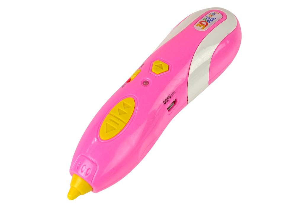 3D Pen - met vulling - 14x4x4cm - roze