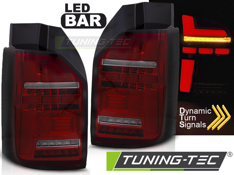 Achterlichten voor VW T6,T6.1 2015-2021 - LED OEM - rood smoke