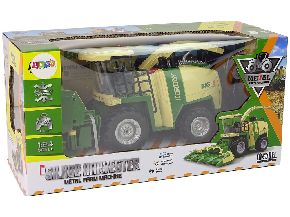 Bestuurbare trekker - RC - 18x16x13cm - met rook licht & geluid
