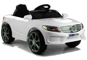 Elektrische kinderauto - accu-auto - 98x52x42 cm - wit