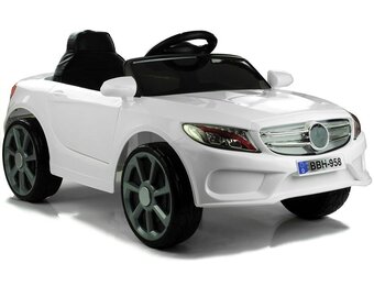 Elektrische kinderauto - accu-auto - 98x52x42 cm - wit