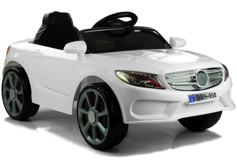 Elektrische kinderauto - accu-auto - 98x52x42 cm - wit