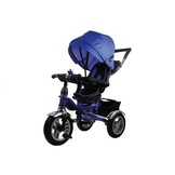 Driewieler met duwstang en zonnekap - 88x50x115cm - donkerblauw
