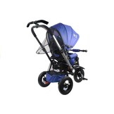 Driewieler met duwstang en zonnekap - 90x60x99cm - marineblauw