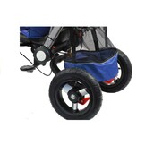Driewieler met duwstang en zonnekap - 90x60x99cm - marineblauw