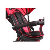 Driewieler met duwstang - en zonnekap - 65x50x105 cm - rood