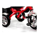 Driewieler met duwstang - en zonnekap - 65x50x105 cm - rood