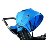 Driewieler met duwstang - en zonnekap - 65x50x105 cm - blauw