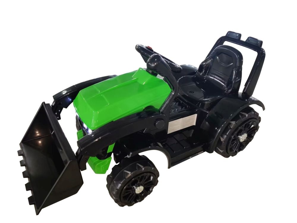 Kindertractor - elektrisch - 74x40x35cm - groen, zwart