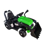 Kindertractor - elektrisch - 74x40x35cm - groen, zwart