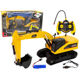 Bestuurbare graafmachine - RC - 30x11x15cm - geel