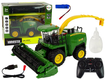 Bestuurbare trekker - RC - 26x13x21cm - oogstmachine - groen